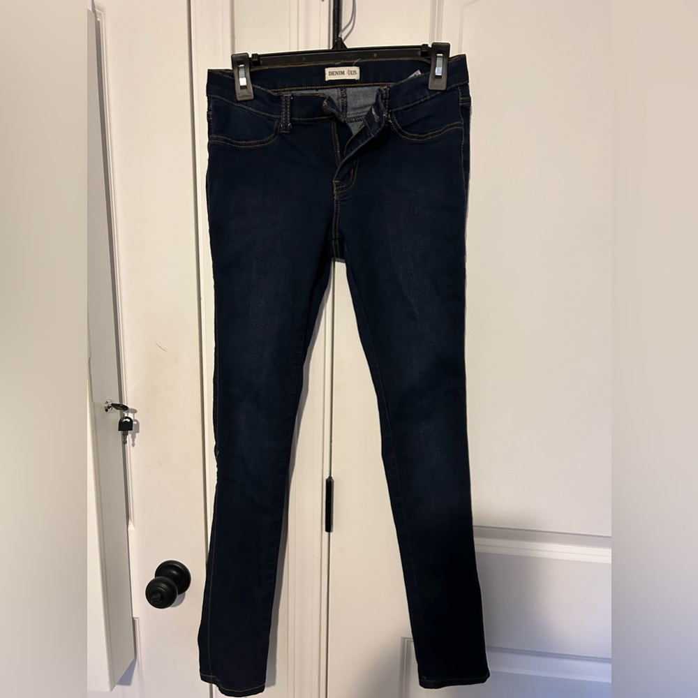Dark denim skinny jeans